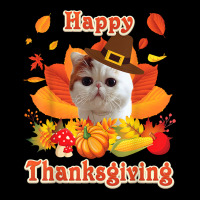 Happy Thanksgiving Exotic Shorthair Cat I'm Thankful For My T Shirt Men's Long Sleeve Pajama Set | Artistshot