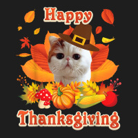 Happy Thanksgiving Exotic Shorthair Cat I'm Thankful For My T Shirt Classic T-shirt | Artistshot