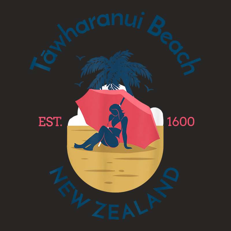 Tawharanui Beach Auckland New Zealand T Shirt Ladies Fitted T-Shirt by cm-arts | Artistshot