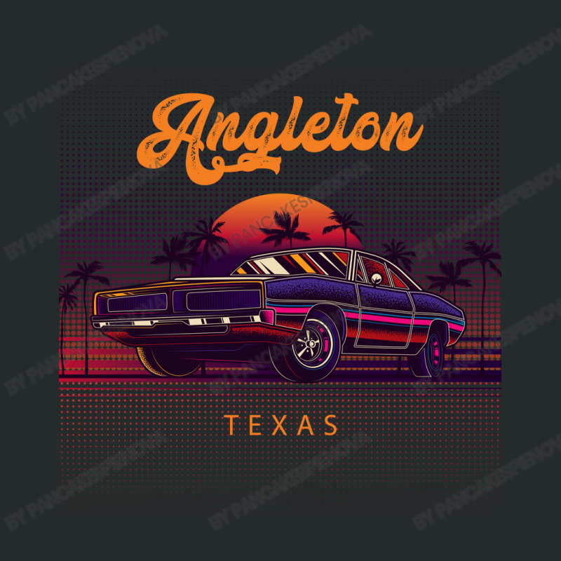 Angleton Texas Retro Vintage 80s 90s Muscle Cars Retrowave Aesthetic Women's Triblend Scoop T-shirt by pancakespienova | Artistshot