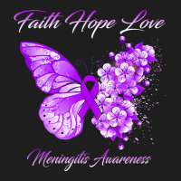 Butterfly Faith Hope Love Meningitis Awareness Tank Top Classic T-shirt | Artistshot