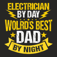 Electrician Dad Electronics Technician Electrical Repairman Ladies Fitted T-shirt | Artistshot