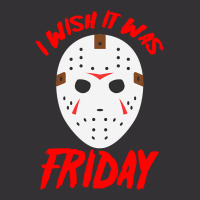 Halloween I Wish It Was Friday - Scary Hockey Mask Vintage Hoodie | Artistshot