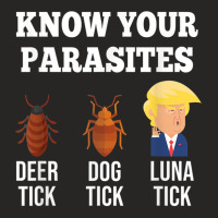 Know Your Parasites Antitrump Funny Luna Tick Resist Tshirt Ladies Fitted T-shirt | Artistshot