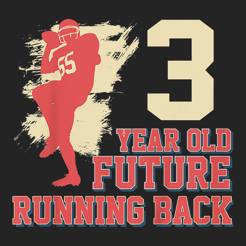 Kids Future Running Back Football 3 Year Old 3rd Birthday T Shirt 3/4 Sleeve Shirt by cm-arts | Artistshot