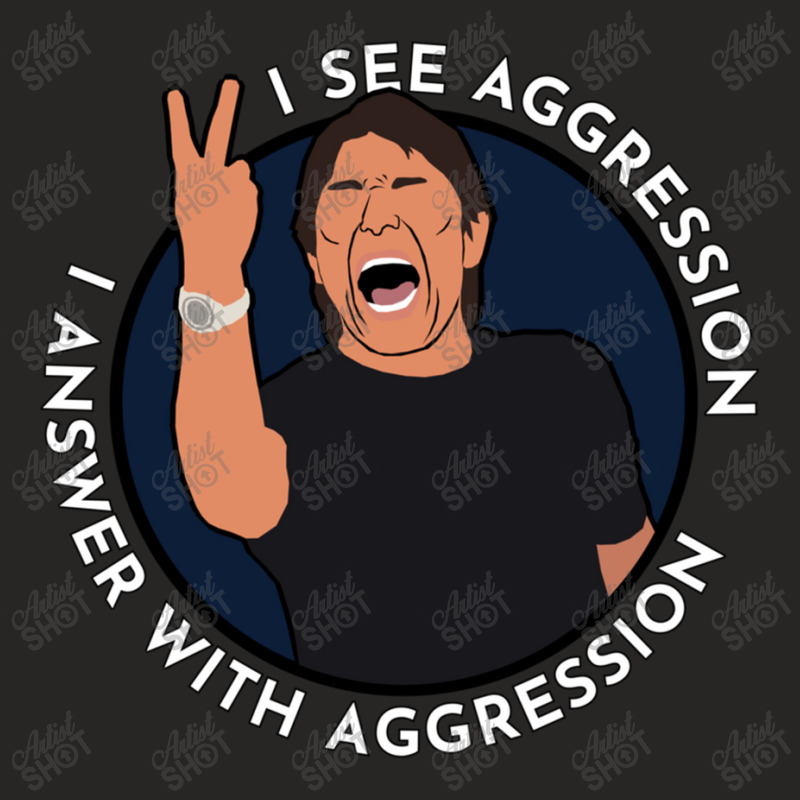 Antonio Conte Answer With Aggression Essential Ladies Fitted T-Shirt by MylaLe | Artistshot