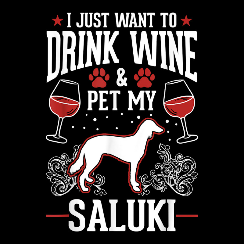 Saluki And Wine Persian Greyhound Saluki T Shirt Adjustable Cap by cm-arts | Artistshot