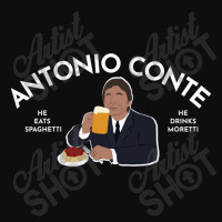 Antonio Conte He Eats Spaghetti He Drink Moretti Essential Crop Top | Artistshot