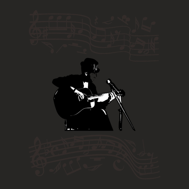 Guitar Singer And Music Notes Ladies Fitted T-Shirt by NestorMarchetti | Artistshot