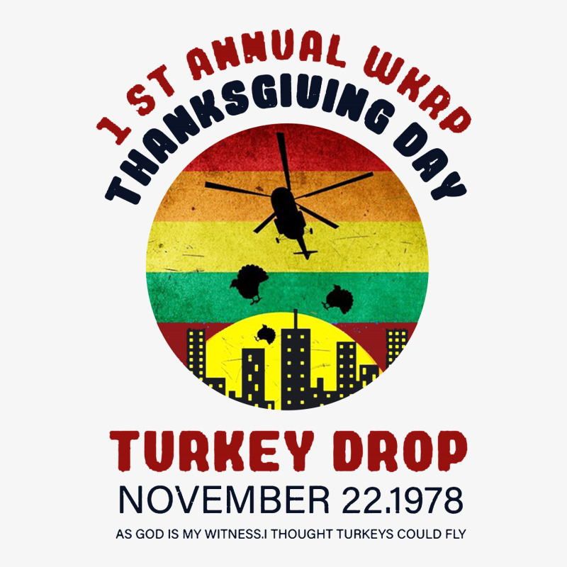 First Anuual  Wkrp Thanksgiving Day Turkey Drop Ladies Fitted T-shirt | Artistshot