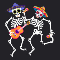 Dancing Skeleton Guitar Dia De Los Muertos Calavera Day Dead T Shirt Youth Tee | Artistshot