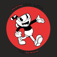 Cuphead Don_t Deal With The Devil     (1) Ladies Fitted T-shirt | Artistshot