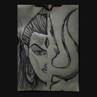 Lord Shiva Art Silver Rectangle Keychain | Artistshot