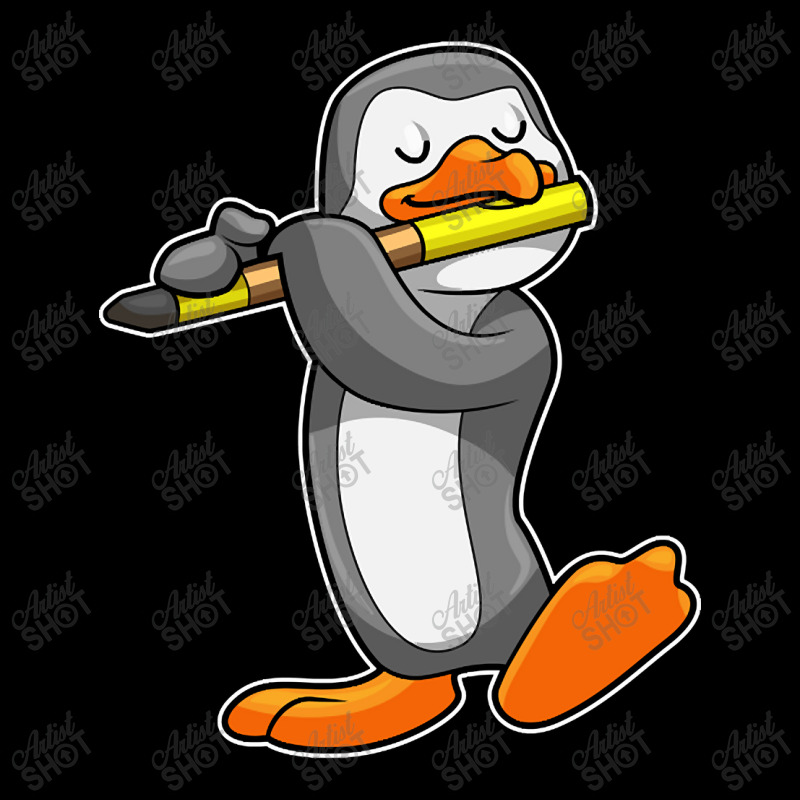 Penguin At Music With Flute Youth Jogger by macklinsampson | Artistshot