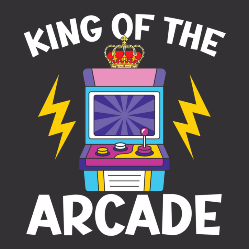 King Of The Arcade Games Video Game Gaming Gamer Vintage Hoodie by TerryRichard | Artistshot