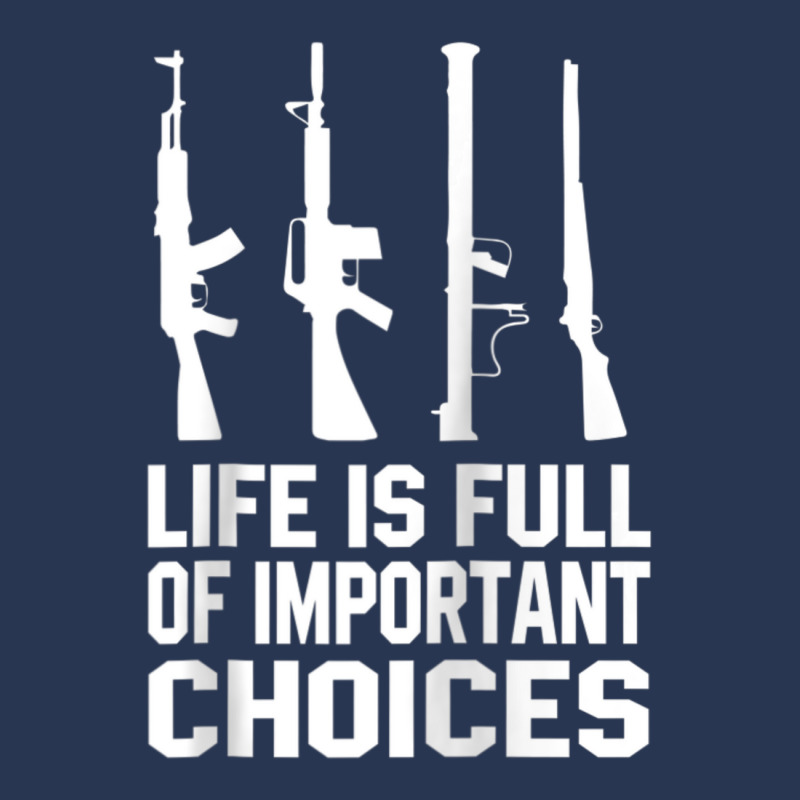 Life Is Full Of Important Choices Gun Rights Quote Ladies Denim Jacket by cm-arts | Artistshot