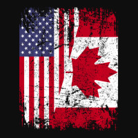 Canadian Roots Half American Flag Canada Crop Top | Artistshot