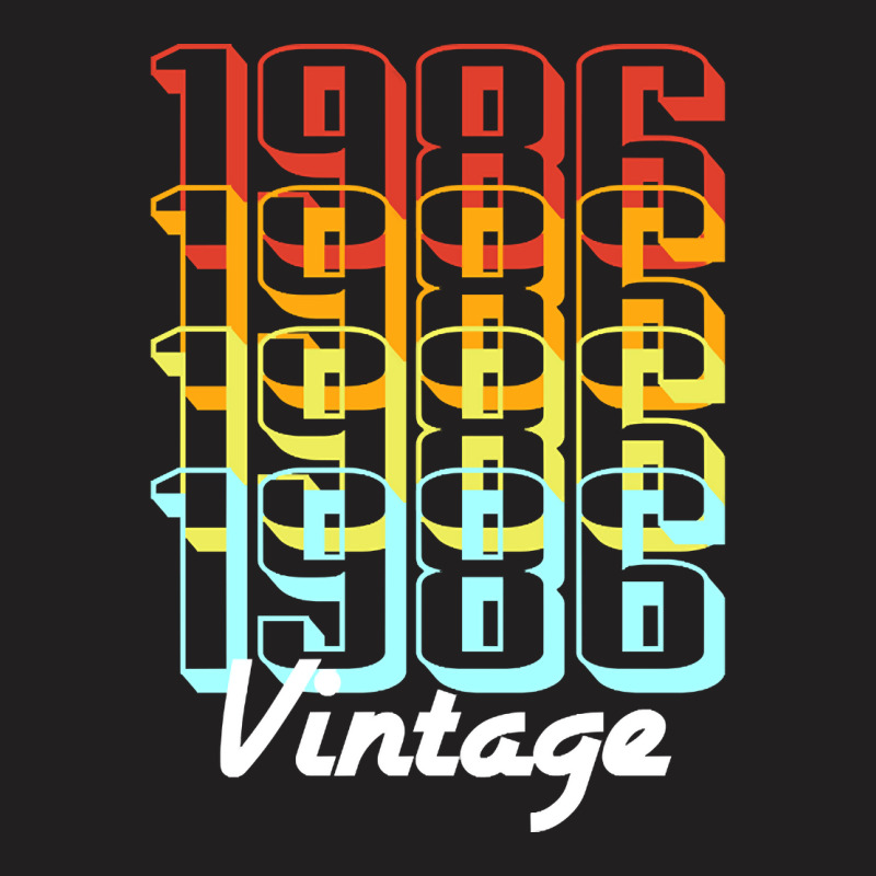 Vintage Since 1986 Old Men Women Retro Sunset T-shirt | Artistshot