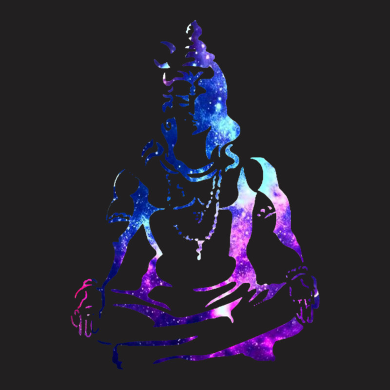 Adiyogi Meditating Galaxy Art T-shirt | Artistshot