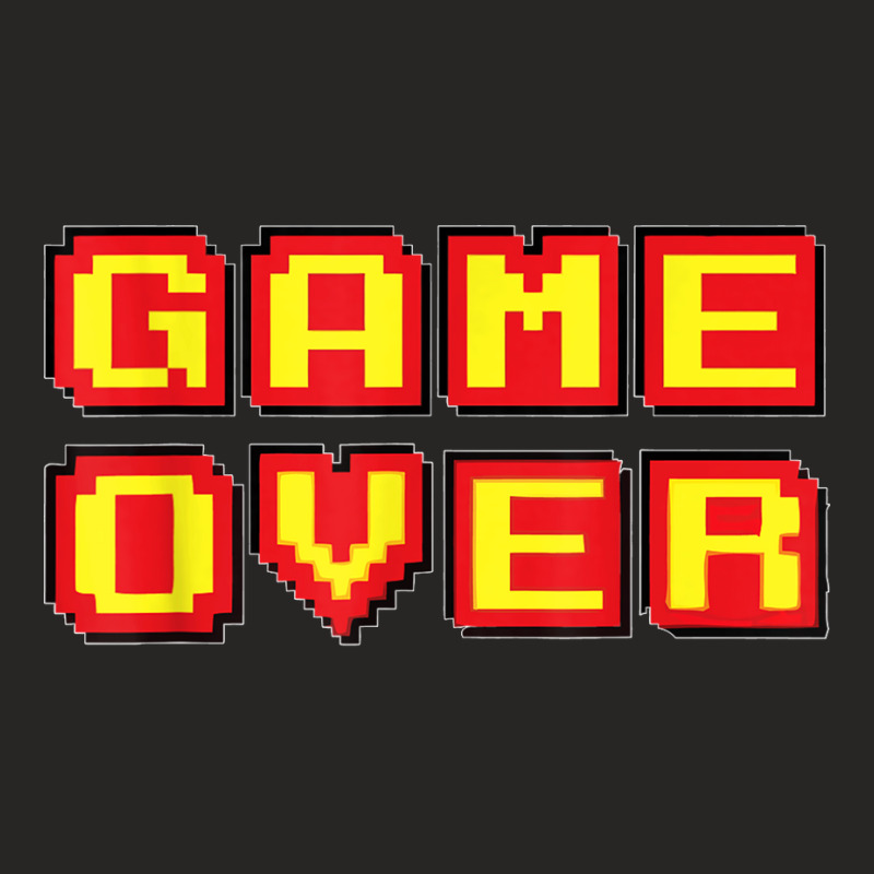 Game Over Vintage Retro Video Games Gaming Gift Arcade Ladies Fitted T-Shirt by Aaronnderouin | Artistshot