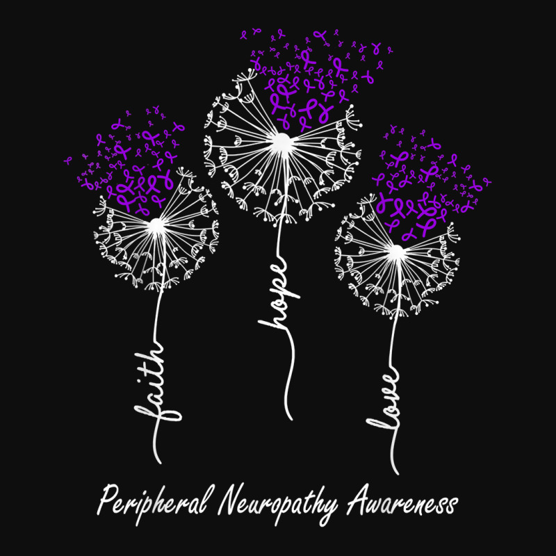 Peripheral Neuropathy Awareness Faith Hope Love Dandelion T Shirt Crop Top by cm-arts | Artistshot