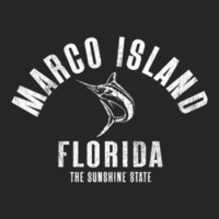 Marco Island Florida Fl Retro Vintage Beach Front & Back Long Sleeve T Ladies Fitted T-shirt | Artistshot