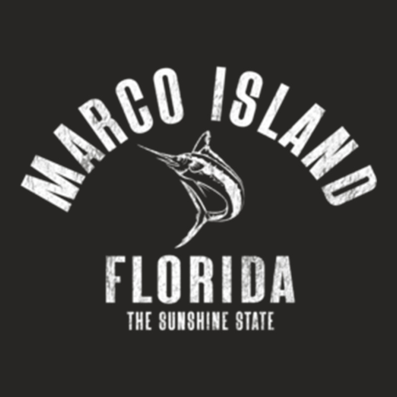 Marco Island Florida Fl Retro Vintage Beach Front & Back Long Sleeve T Ladies Fitted T-Shirt by cm-arts | Artistshot