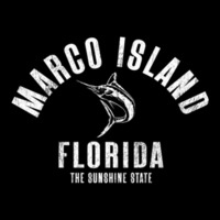 Marco Island Florida Fl Retro Vintage Beach Front & Back Long Sleeve T Cropped Hoodie | Artistshot