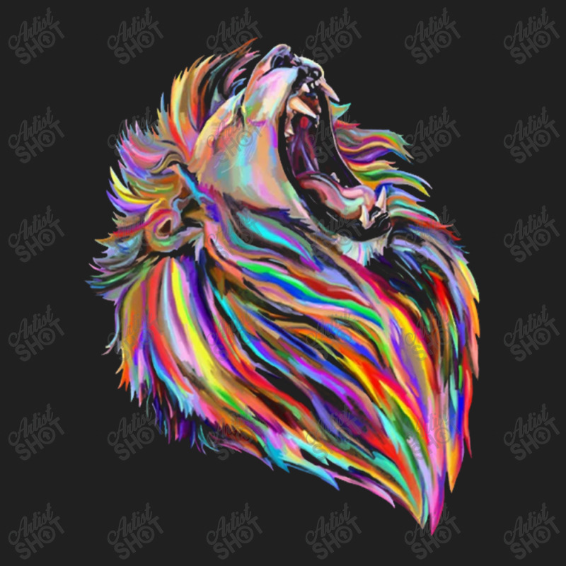 Roaring Regal Rainbow Lion Ladies Polo Shirt by mimifrisby | Artistshot