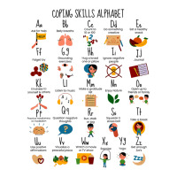 Coping Skills Alphabet Mental Health Awareness Counselor Sticker | Artistshot