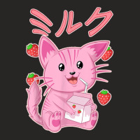 Japanese Anime Otaku Strawberry Milkshake Clothes Ladies Fitted T-shirt | Artistshot