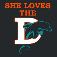 Funny Miami Football Team - She Loves The D Crewneck Sweatshirt | Artistshot