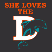 Funny Miami Football Team - She Loves The D Vintage Hoodie | Artistshot