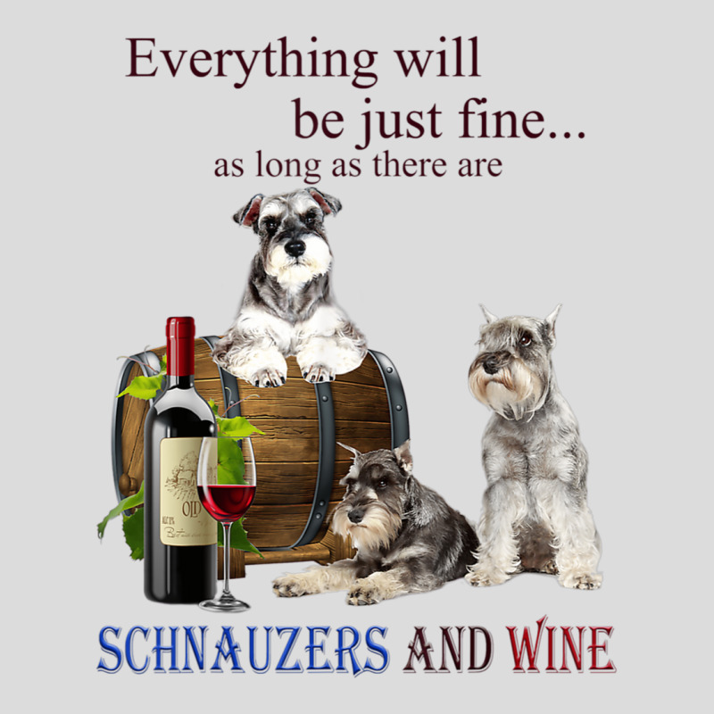 Miniature Schnauzer Just Fine With Wine Men's Polo Shirt | Artistshot