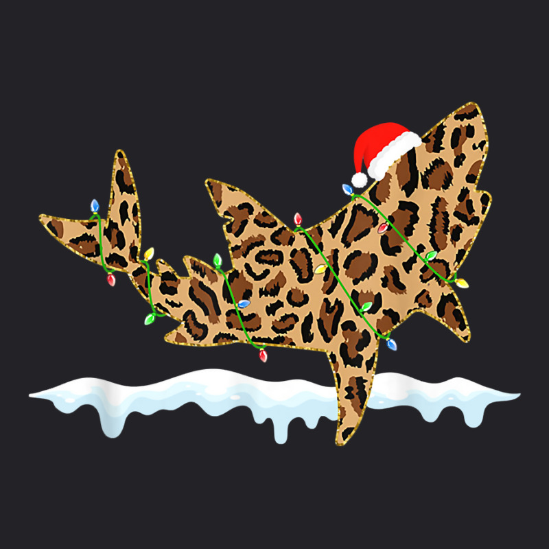 Shark Leopard Lights Christmas Matching Family T Shirt Youth Tee by hapusajehae | Artistshot