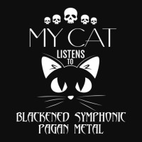 My Cat Listens To Blackened Symphonic Pagan Metal Crop Top | Artistshot