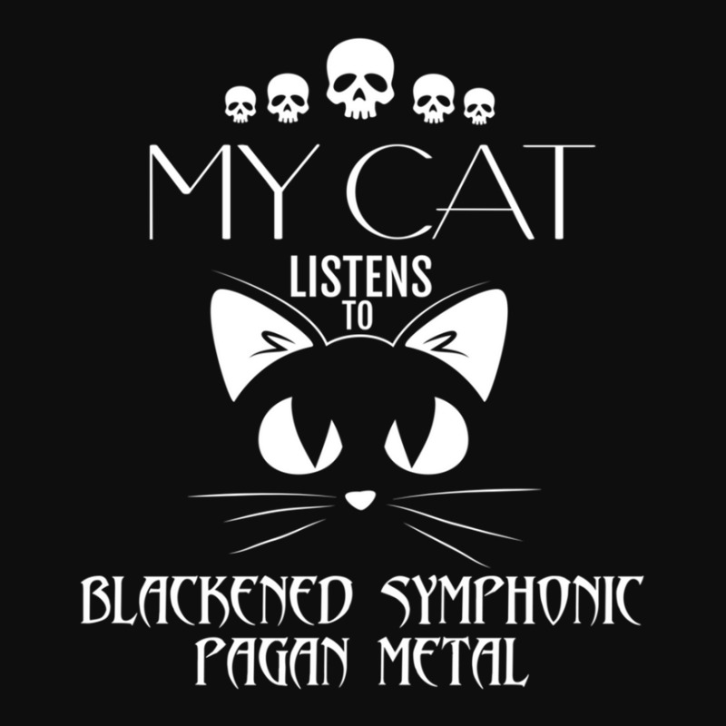 My Cat Listens To Blackened Symphonic Pagan Metal Crop Top by cm-arts | Artistshot