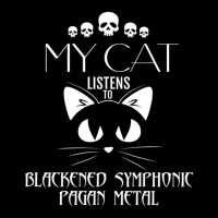 My Cat Listens To Blackened Symphonic Pagan Metal Cropped Hoodie | Artistshot