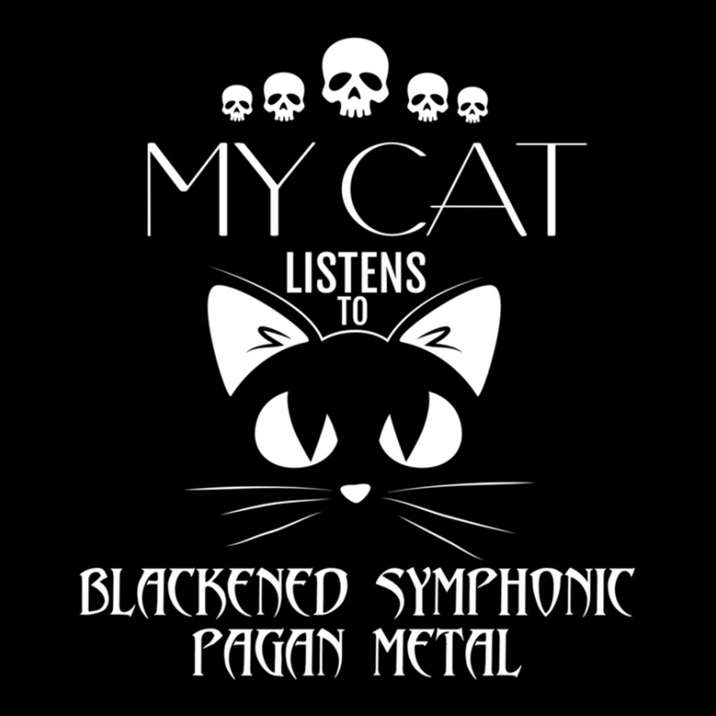 My Cat Listens To Blackened Symphonic Pagan Metal Cropped Hoodie by cm-arts | Artistshot