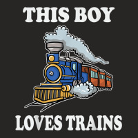 This Boy Loves Trains Gift Train Wagon Lover Gifts Tshirt Ladies Fitted T-shirt | Artistshot