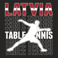 Latvia Ping Pong Lover Proud Latvian Table Tennis Supporters T Shirt Ladies Fitted T-shirt | Artistshot