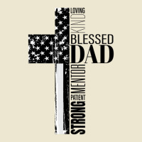 Mens Cool Christian Blessed Dad Cross American Flag Fathers Day Cropped Hoodie | Artistshot