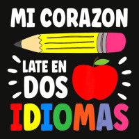 Mi Corazon Late En Dos Idiomas Bilingual Scorecard Crop Tee | Artistshot