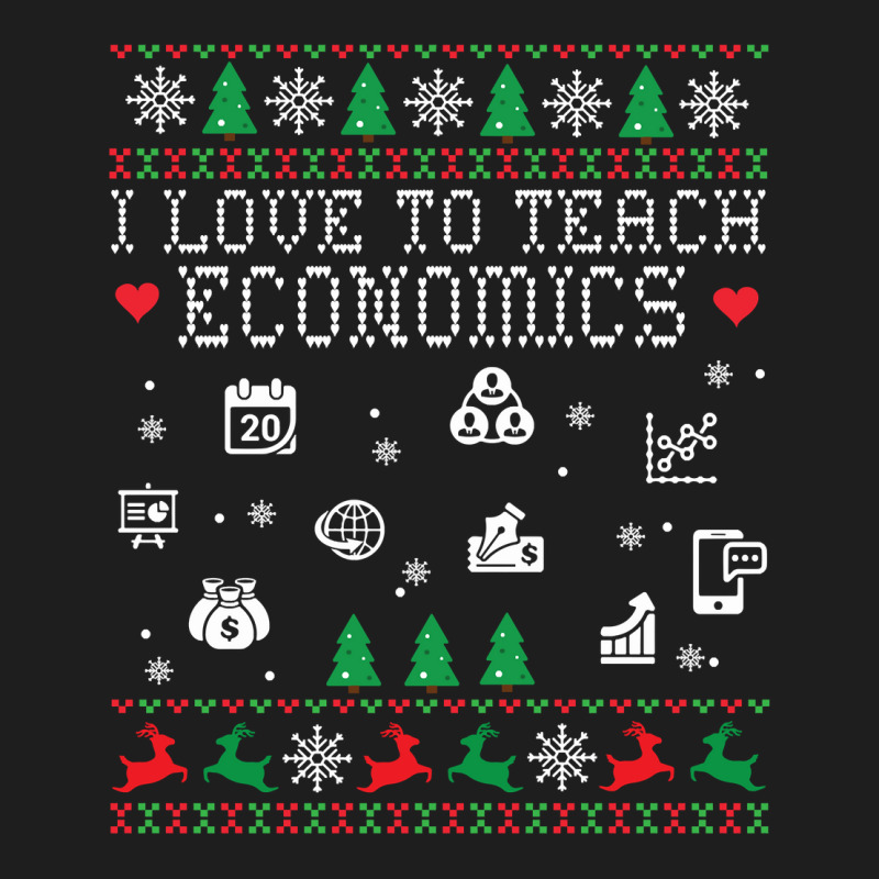 Teacher I Love To Teach Economics Students Merry Christmas Long Sleeve Classic T-shirt by quvamashara | Artistshot