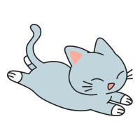 Happy Blue Cat Sticker | Artistshot