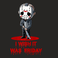 Funny Horror Humor I Wish It Was Friday Serial Killer Gift Premium Ladies Fitted T-shirt | Artistshot