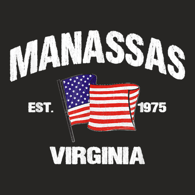 Manassas Virginia Va Usa Stars & Stripes Vintage Style Ladies Fitted T-Shirt by LUISRTORRES | Artistshot