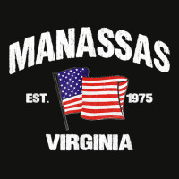 Manassas Virginia Va Usa Stars & Stripes Vintage Style Scorecard Crop Tee | Artistshot