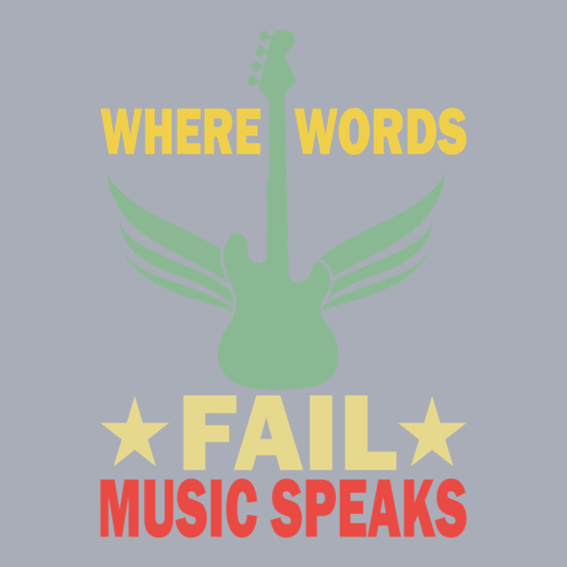 Where Words Fail Music Speaks Funny Vintage Guitar Musician Guitarist  Tank Dress by DavidJones | Artistshot