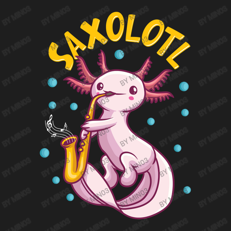 Saxolotl Sax Playing Axolotl Pun Walking Fish Classic T-shirt | Artistshot